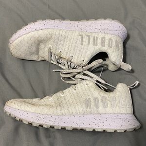 NOBULL Speckled Athletic Shoes in Cream and Gray